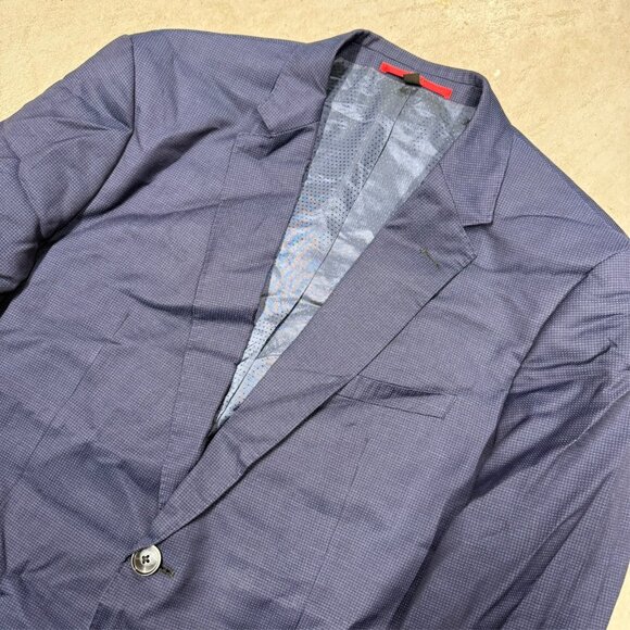 Hugo Boss Suit 2pc Nailhead 100s Wool Blue "C-Jays1" 42 S 34x23 - Picture 2 of 16